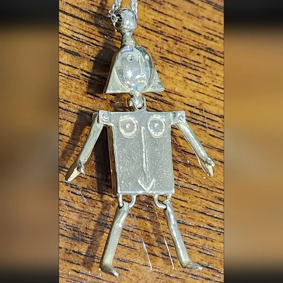 Sergio Bustamante Vintage Mexican Modernist Sterling Silver pendant
